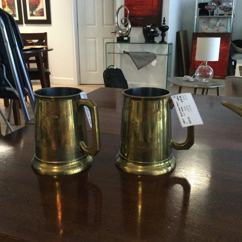 Brass Beer Stein
Etched design
Glass bottom