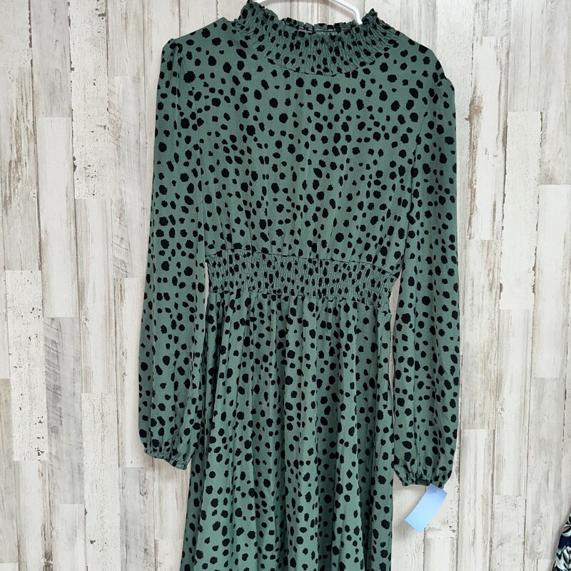 M Green Spotted Dress