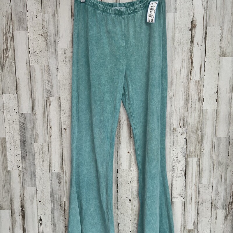 XL Teal Acid Wash Flares