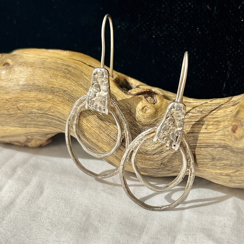 Sterling double circle earrings