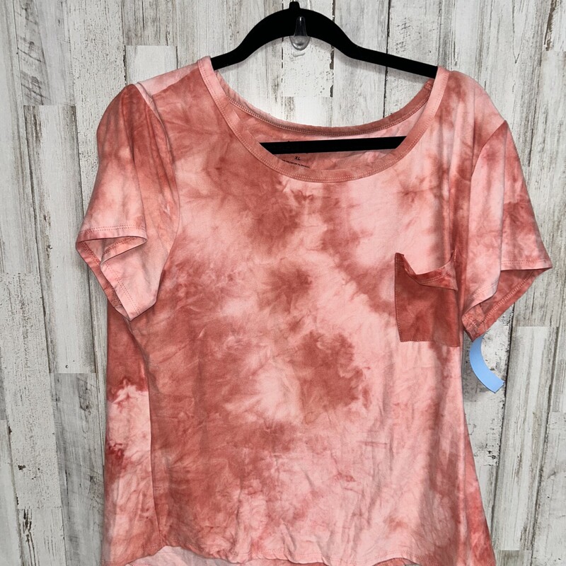 XL Red Dye Pocket Tee, Red, Size: Ladies XL