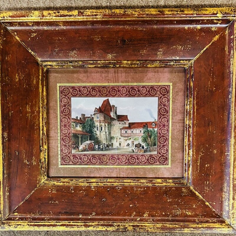 French Chateau IV
Red and Gold
Size: 17x15H