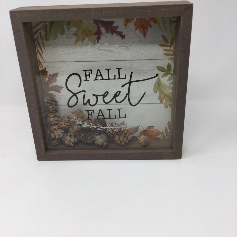 Fall Sweet Fall Wall Hang, Brown/Cream, Size: 8X8