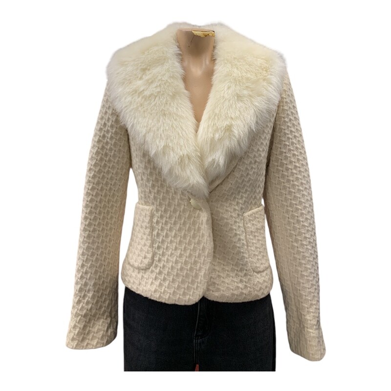 Marciano Jacket, Ivory, Size: S