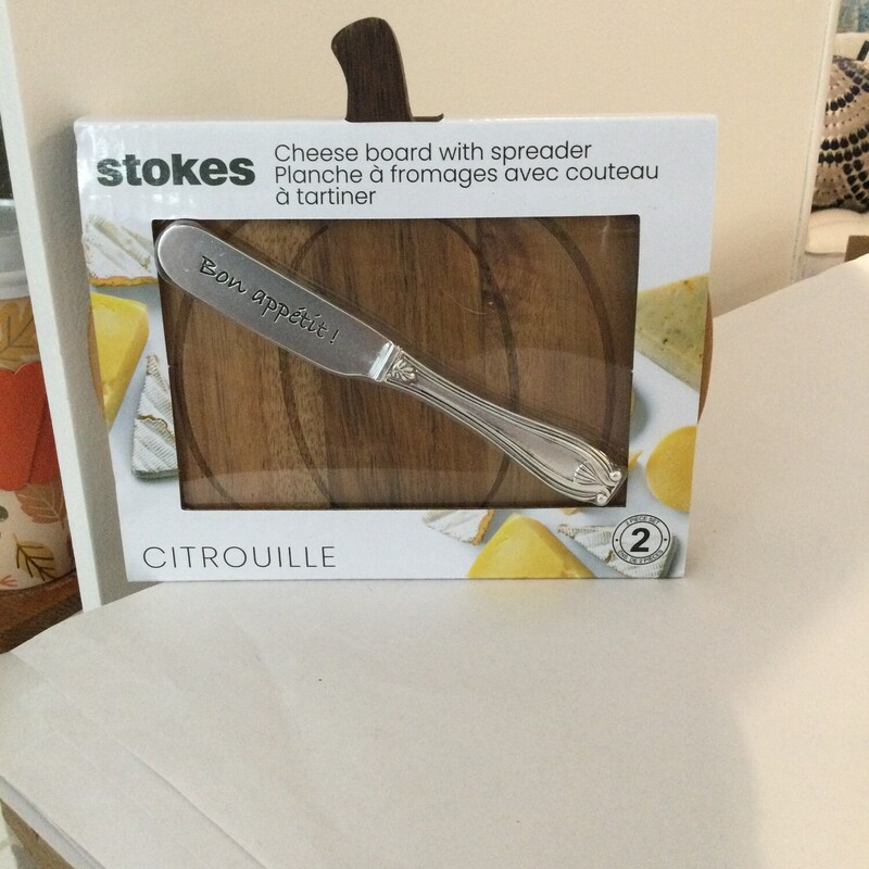 Stokes Mini Cheese Board, Brown/Silver, Size: 5X6