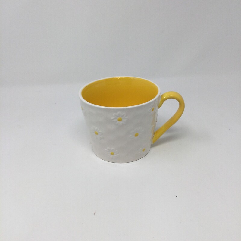 Daisy Mug, White/yellow