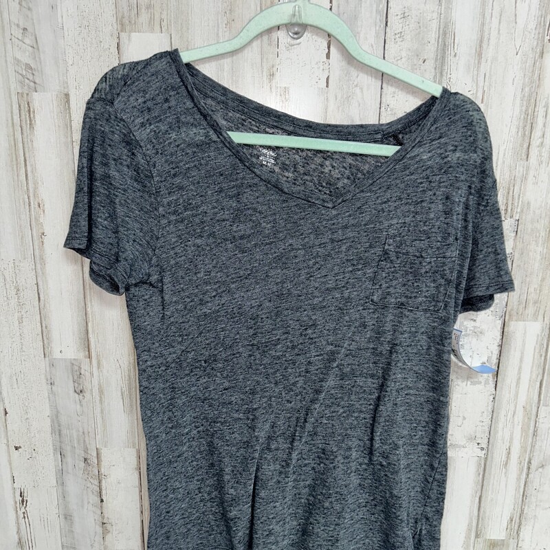 M Grey Knit Pocket Tee