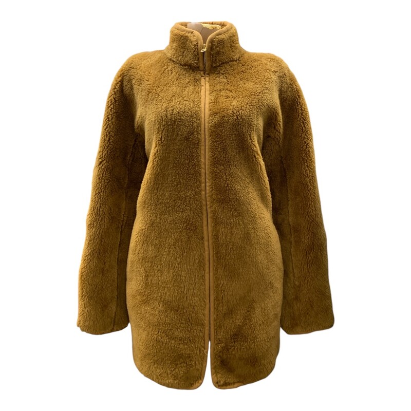 J Crew Faux Fur NWT, Brown, Size: L