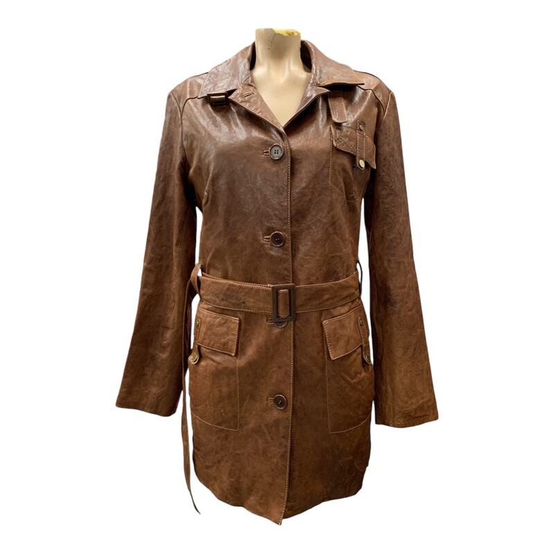 Danier Leather W/ Insert, Brown, Size: L