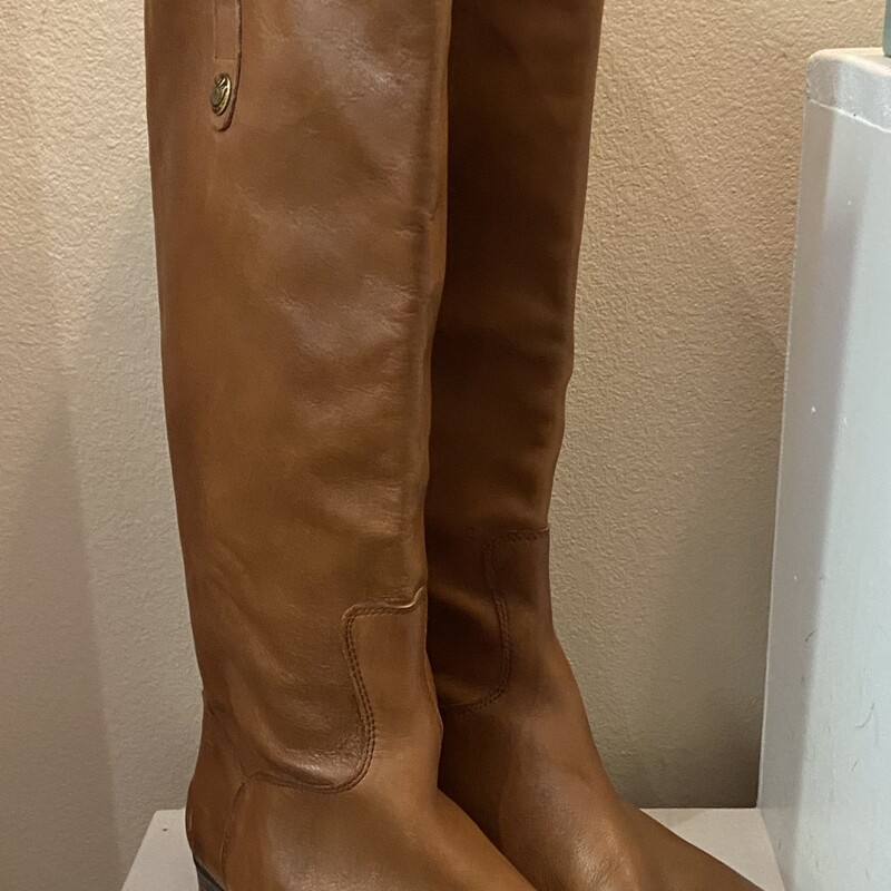 Camel Lther Tall Boot