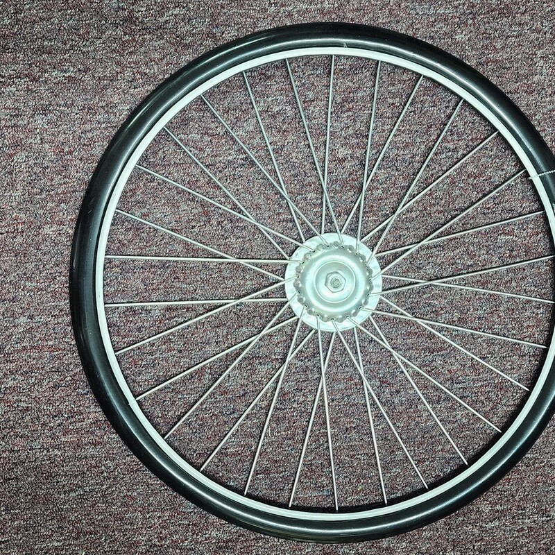 Bike Wheel, Black, Size: 18 In