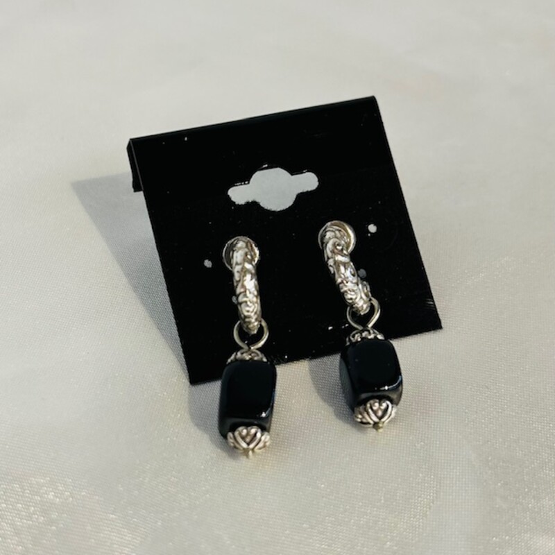 Brighton Dangle Stone Earrings
Silver Black Size: 1.25L