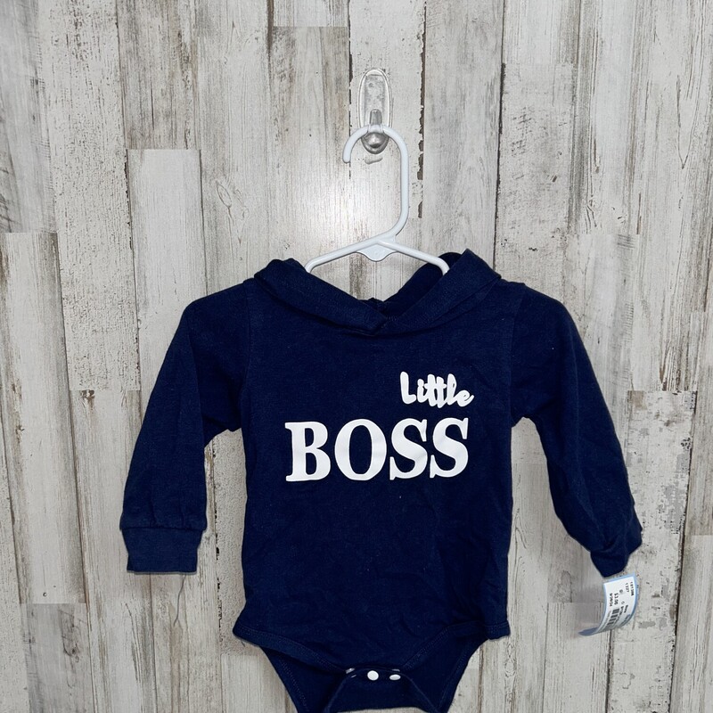 9/12M Lil Boss Hooded One, Navy, Size: Boy 0-9m