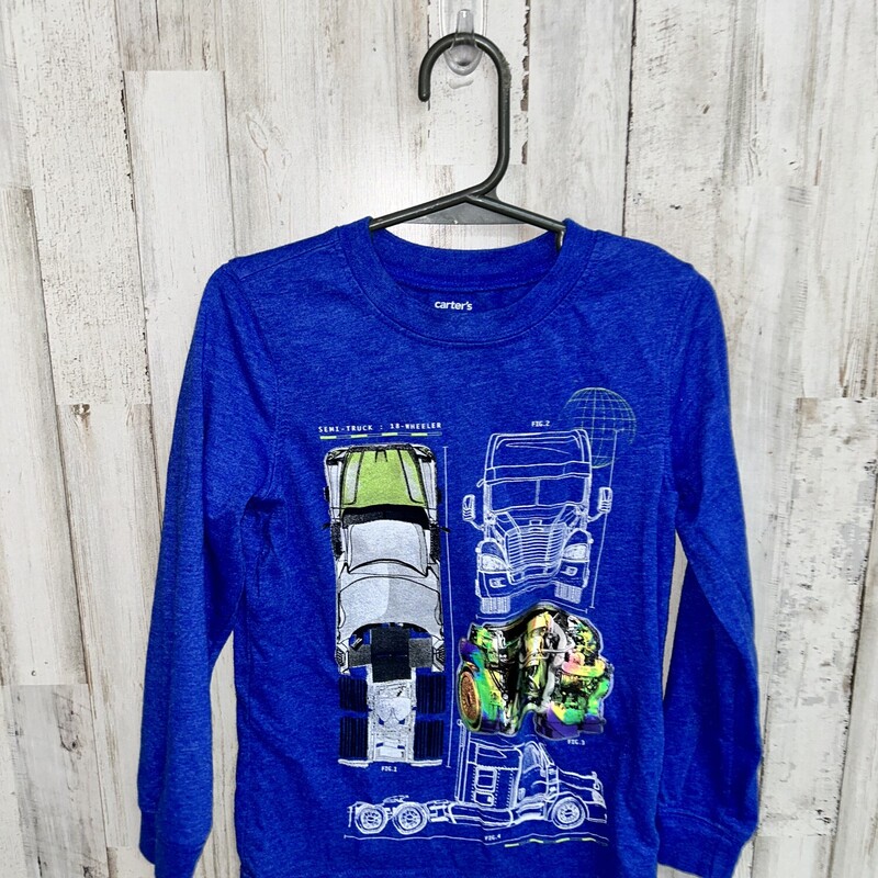 5T Blue Semi Truck Tee, Blue, Size: Boy 5-8