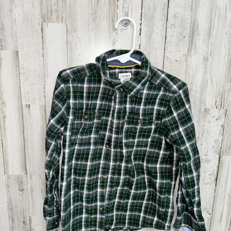 5T Green Plaid Flannel