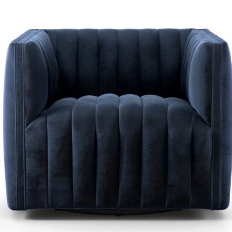 Four Hands Augustine Swivel in Sapphire Navy<br />
<br />
Size: 32Wx34Dx26.5H