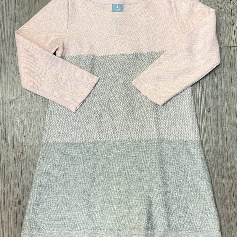 Gap LS Dress, Pink/gre, Size: 3Y