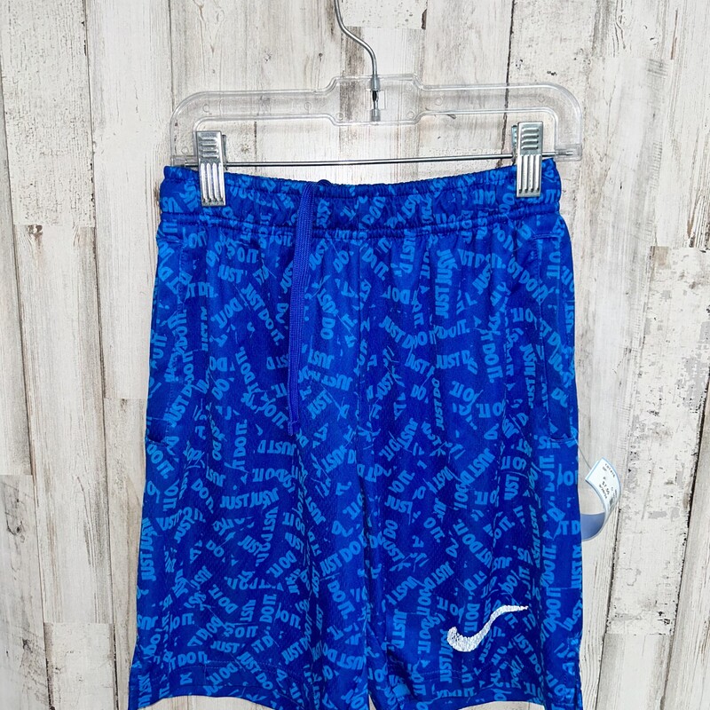 10/12 Blue Logo Print Sho, Blue, Size: Boy 10 Up