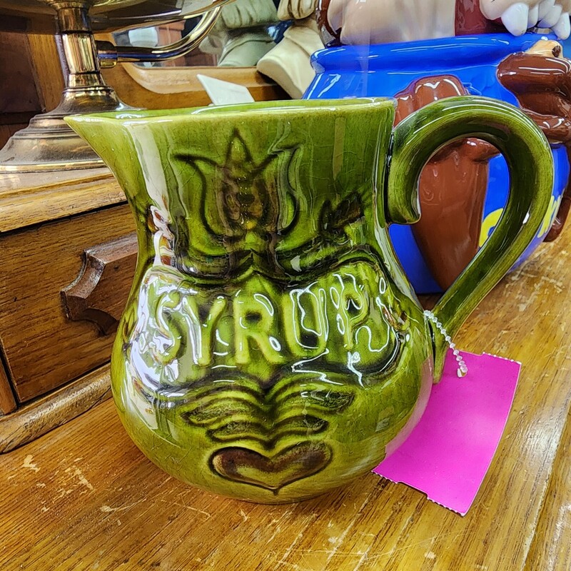 Los AngelesPottery  Pitcher, Green, Size: Syrup