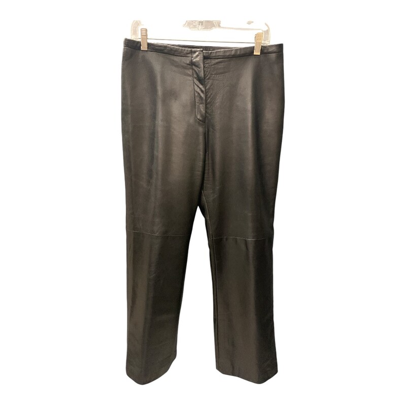 Danier Leather Pants S12, Black, Size: L: