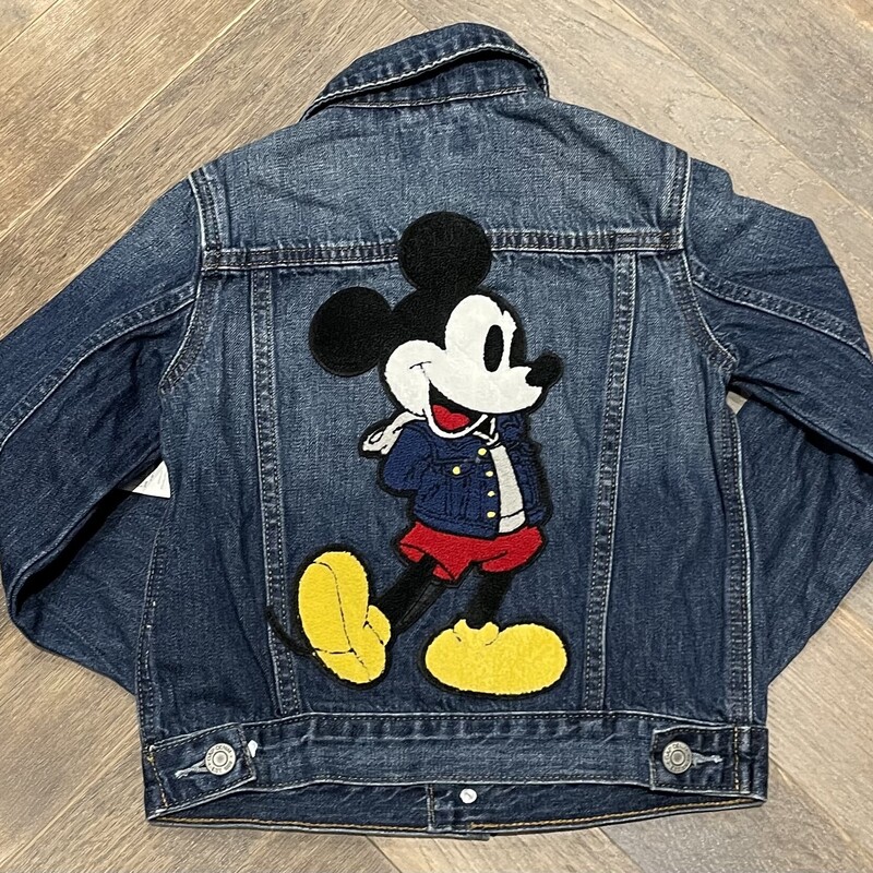 Gap Mickey Jean Jacket, Blue, Size: 5Y