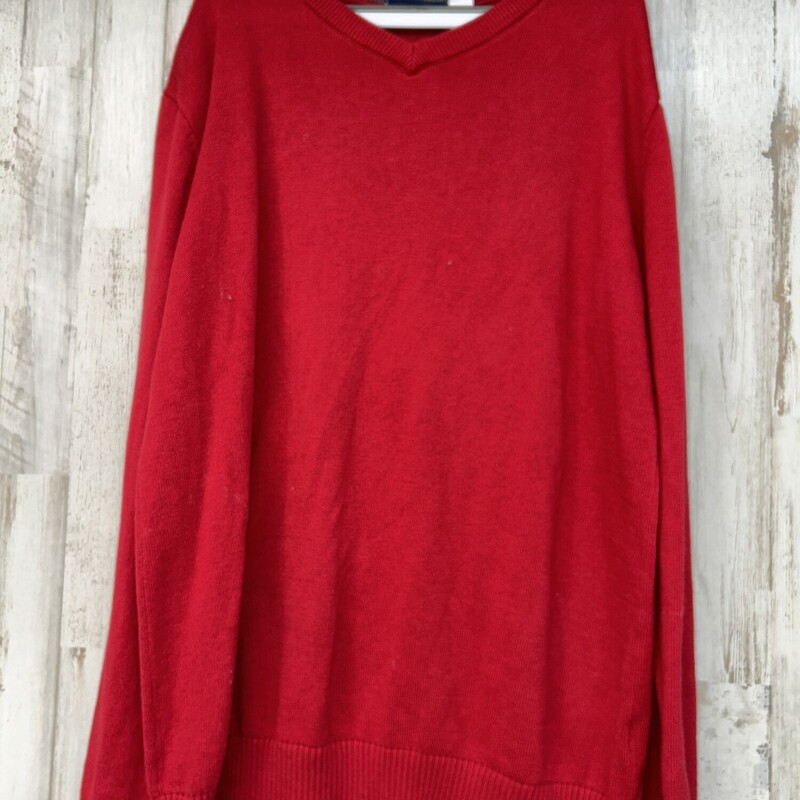 16 Red Knit Sweater, Red, Size: Boy 10 Up