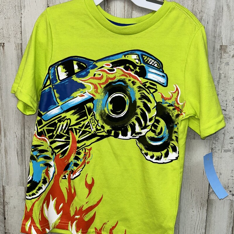 7 Lime Monster Truck Tee