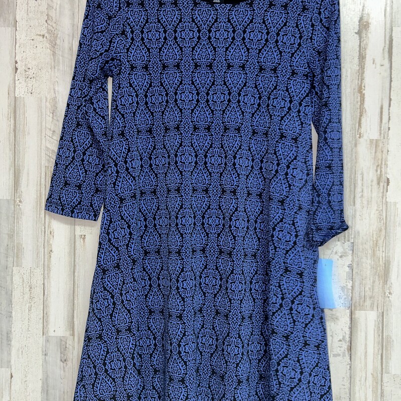 S Blue Printed Dress