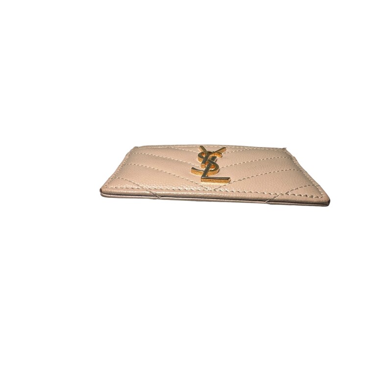 Ysl Card Holder, Tan, Size: OS<br />
<br />
Date Code: GNC423291 0522<br />
<br />
Wear to the gold hardware (gold coming off) and wear to corners.<br />
<br />
Comes with box