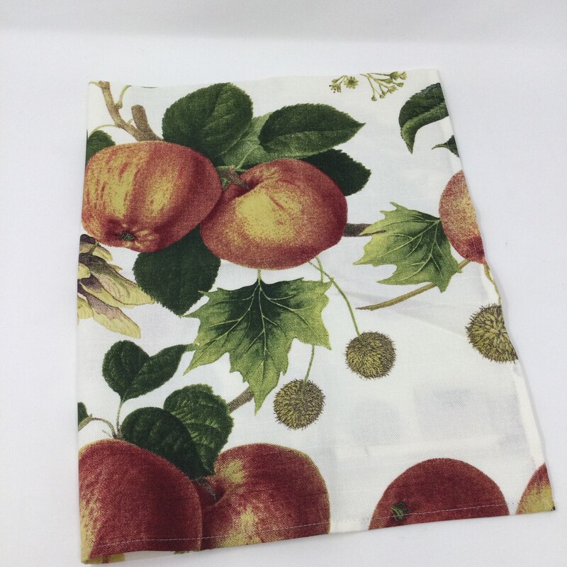 Apple Table Runner,
White/Red/Green,
Size: 30 X 20 In