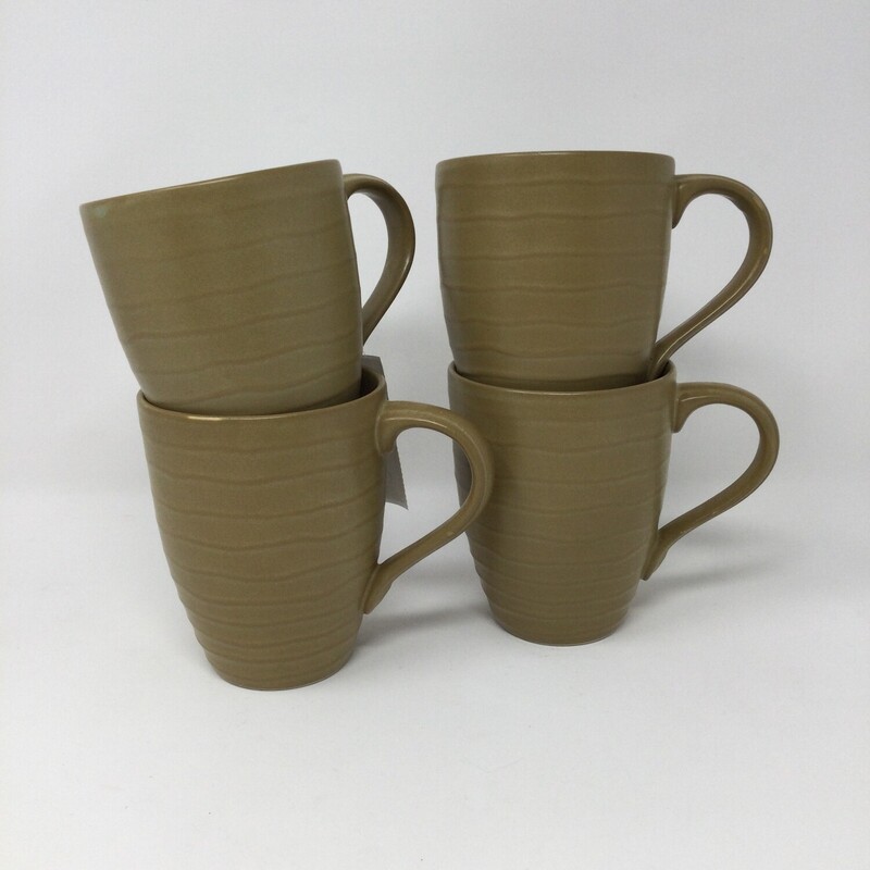 Stoneware Mugs,
Taupe,
Size: 4.5 In