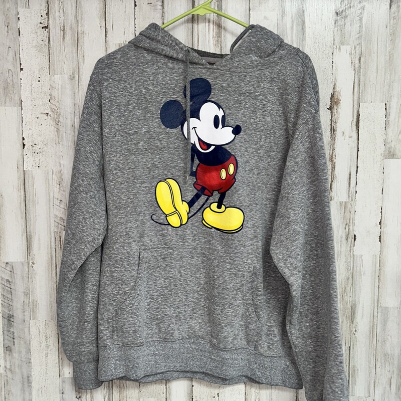 M Grey Mickey Hoodie, Grey, Size: Ladies M