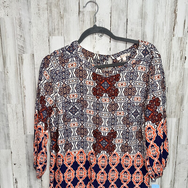 M Blue/Orange Printed Top