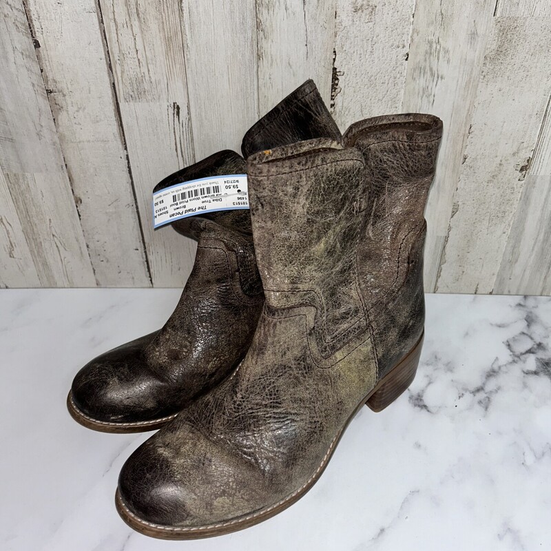 A9 Brown Worn Print Boots