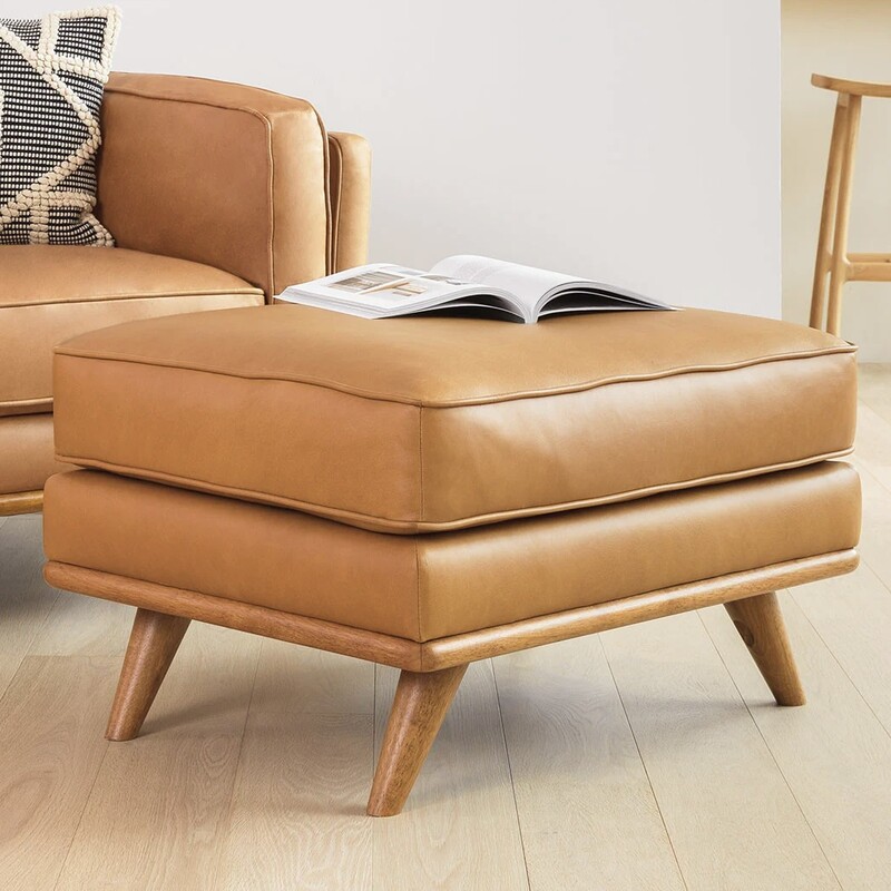 Article Leather Ottoman