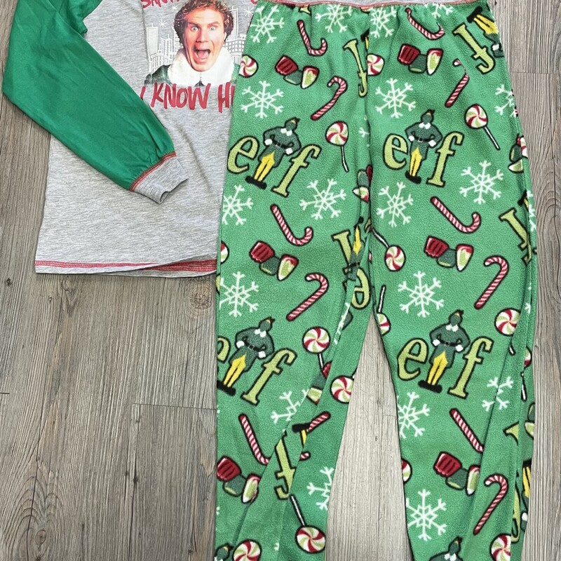 Elf Pj Set, Green, Size: 10-12Y