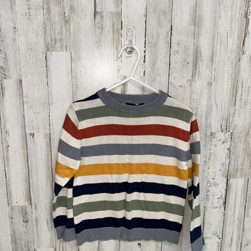 4T Grey Stripe Sweater