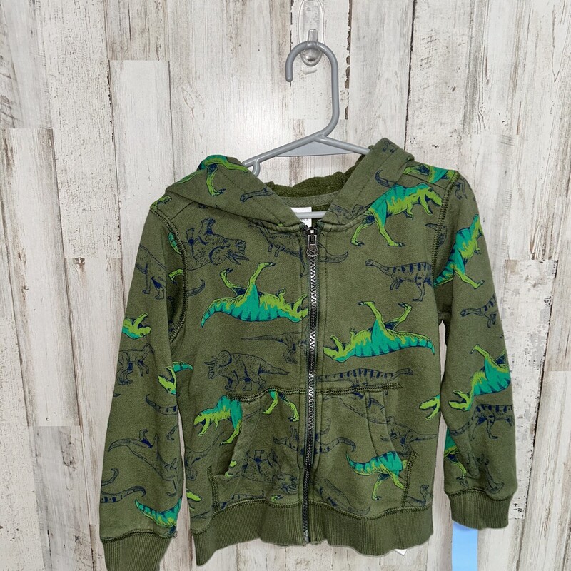 5T Green Dino Jacket, Green, Size: Boy 5-8