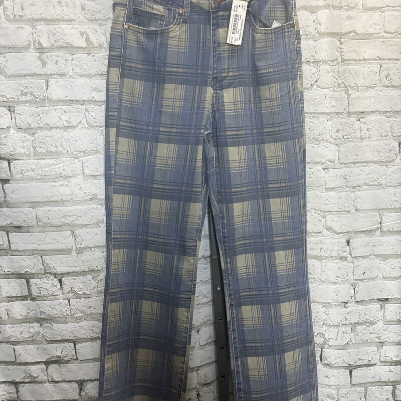 Judy Blue Straight Hiw, Plaid, Size: 7/28