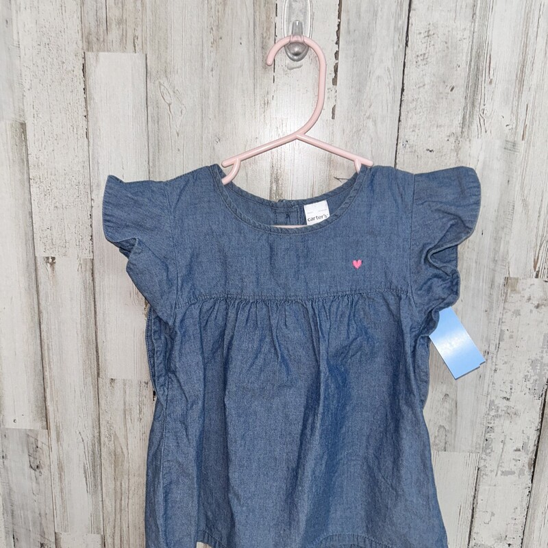 3T Chambray Heart Top