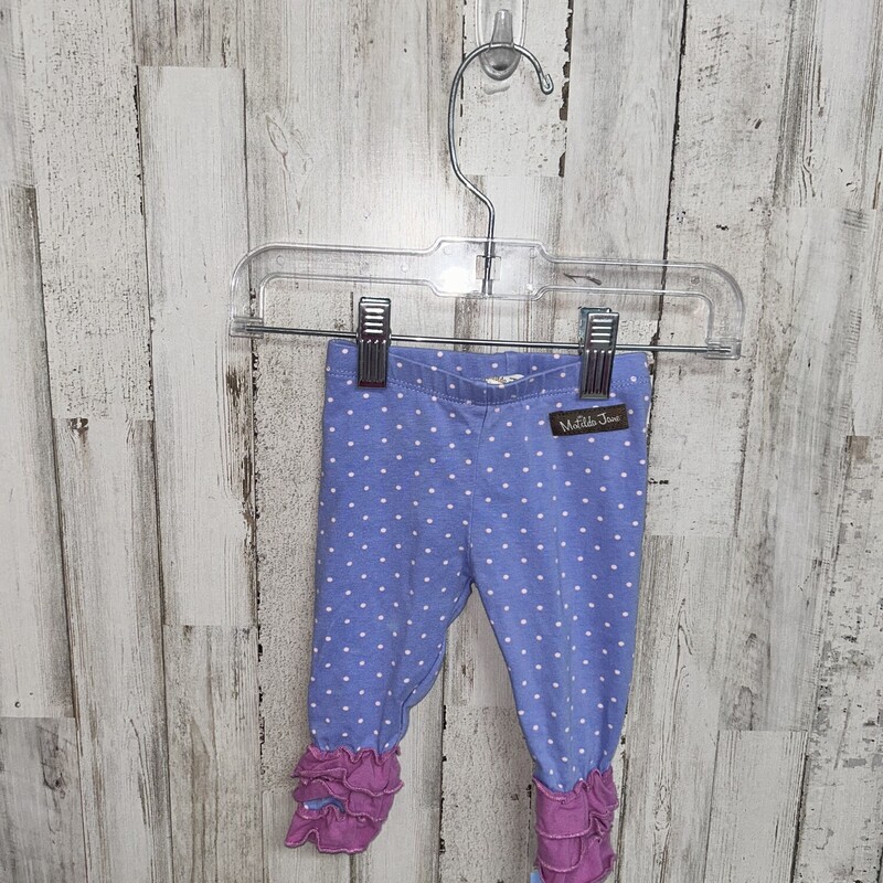 3/6M Blue Dotted Pants, Blue, Size: Girl NB-3m