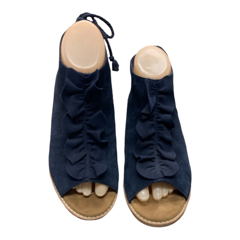 Toms Chunky Heels, Navy, Size: 9