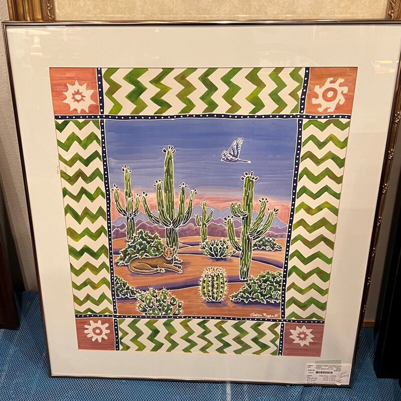 Tinker Reagan Mtn Lion, Cactus, Original
28in x 32in