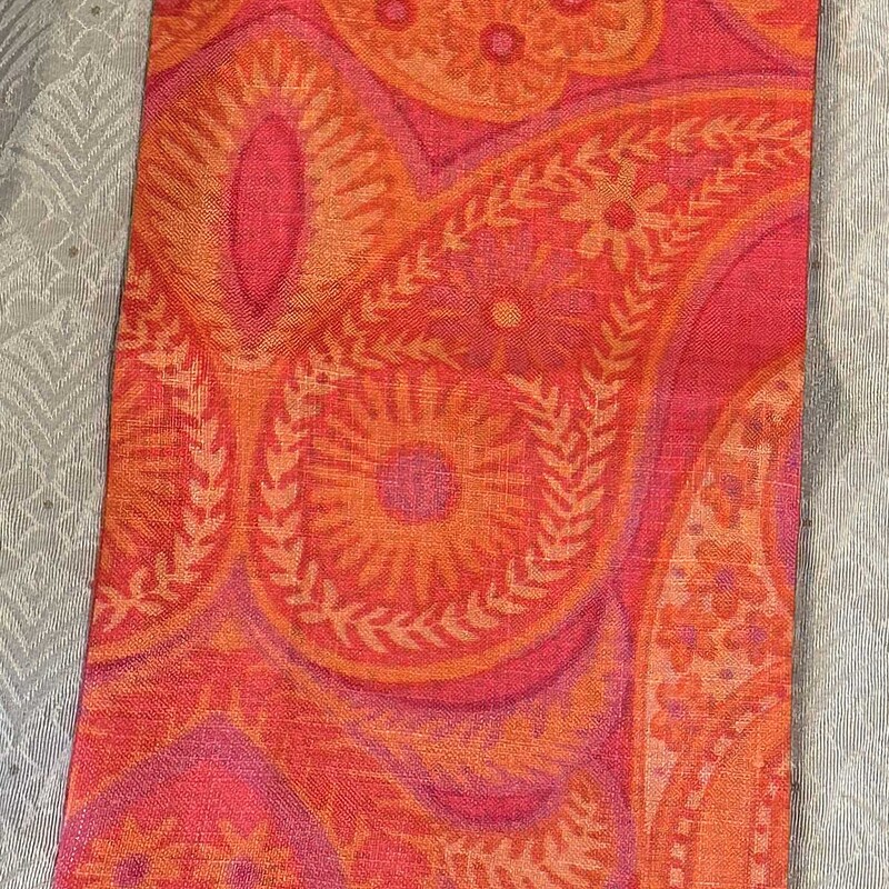 Pink/Orange Linen Towel