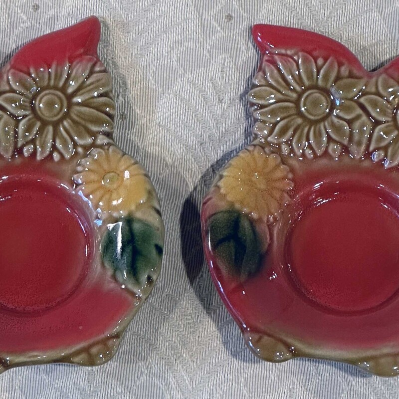 Pr Of Owl Candleholders