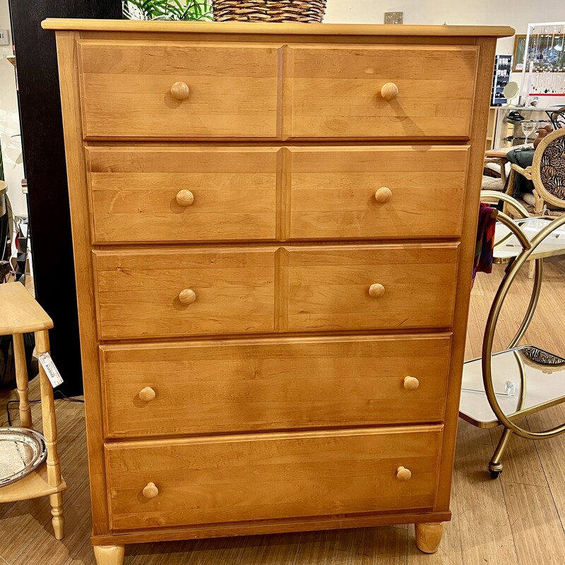 Bassett Dresser,  5 Drawers, AS IS, Size: 37x19x51