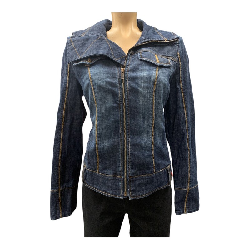 EDC Denim Jacket, Blue, Size: L