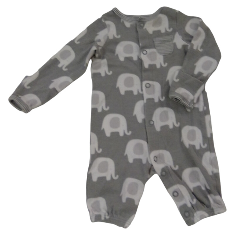 Onesie: Grey/Elephant