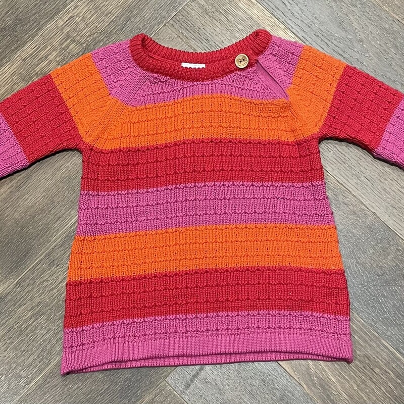 Organic Freds World Knit Striped Dress, Fuchsia/Orange/Red, Size: 3-6M

100% Organic Cotton
New Sample!