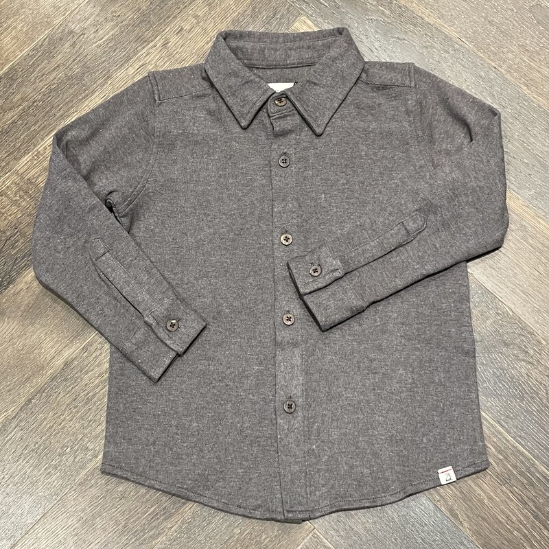 Me & Henry Stretch Button Up Top, Dark Grey,
Size: 4-5Y

Super Soft
New Sample!